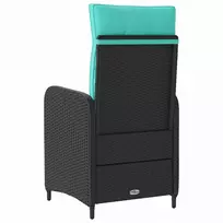 Sulankstoma sodo kėdė Juoda ir turkio