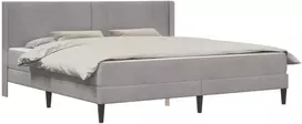 Čiužinys Lovos rėmas su čiužiniu Šviesiai pilka 180 x 200 cm Aksomas