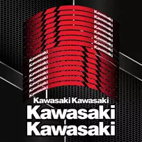 Kawasaki NINJA H2, Z, Versys ar KLX ratlankių lipdukai, rinkinys