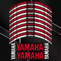 Yamaha motociklo ratlankių lipdukai raudona,balta