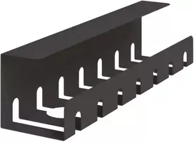 Laidų tvarkymo dėžutė po stalu 2 vnt. Juoda 43 x 10 x 10 cm