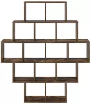 Sieninė lentyna Dūminio ąžuolo 120 x 20 x 136 cm