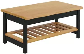 VidaXL Kavos staliukas EKAI Juoda 100 x 60 x 45,5 cm
