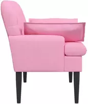 Sofa Minkštas kampas su mygtukų apmušalais Rožinė 111 x 68 x 80 cm