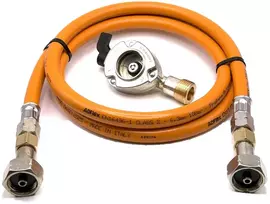LPG aukšto slėgio dujų žarna 1,5 m su 27 mm Clip-On adapteriu, 21,8 mm LH