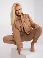 Striukė moterims-RV-KR-007.95P-camelowy