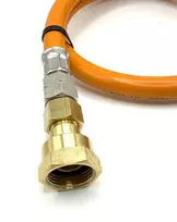 LPG aukšto slėgio oranžinė dujų žarna 1,5 m W20 RH × W20 RH kemperiams ir dujų reguliatoriams