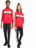 adidas Seasonal Essentials Tiberio 3 juostelių trikotažinis vaikiškas sportinis kostiumas, raudonas ir juodas JI6214
