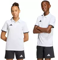 adidas Entrada 26 vaikiški polo marškinėliai balti JZ6624