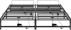 Lova Elektrinis reguliuojamas lovos rėmas Juoda 96 x 200 cm Plienas