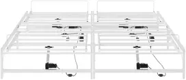 Lova Elektrinis reguliuojamas lovos rėmas Balta 200 x 200 cm Plienas