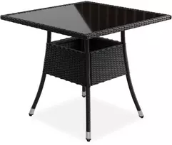 Juskys Sodo stalas Yoro 80x80 cm juodas