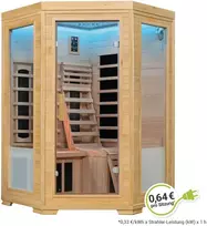 Juskys Infraraudonųjų spindulių kabina Aalborg su dviem technologijomis 120x120 cm maumedžio mediena