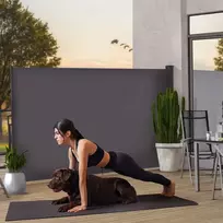 Juskys Šoninė markizė Dubai 300x180 cm tamsiai pilka