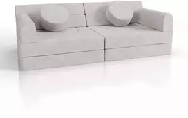 Juskys Vaikiškas žaidimų sofa Kayo 150x75x50 cm smėlio spalvos