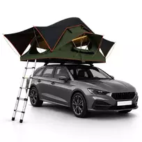 Juskys Automobilio stogo palapinė Lago 120x210 cm juoda/alyvuogių žalia