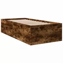 Lova Grindų lovos rėmas Dūminio ąžuolo 80 x 200 cm Apdirbta mediena