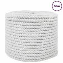 Medvilninė virvė 14 mm 50 m Balta 100% Medvilnė