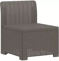 4 Vietų Sodo Sofa Ratanų Imitacija PP Šviesiai pilka