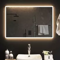 LED vonios veidrodis Skaidrus 90 x 60 cm grūdintas stiklas