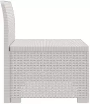 1-Vietis Sodo Sofas, Atrodo kaip Ratano PP Balta