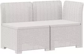 2-Vietis Sodo Sofas su Pagalvėlėmis, Atrodo kaip Ratano