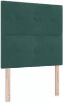 Spyruoklinė lova su čiužiniu Tamsiai žalia 80 x 200 cm Aksomas