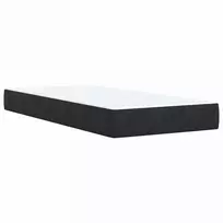 Spyruoklinė lova su čiužiniu Juoda 90 x 200 cm Aksomas