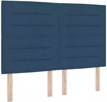 Otmana lova su matracsu ir LED Mėlyna 140 x 200 cm Audinys