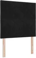 Otmana lova su matracsu ir LED Juoda 120 x 200 cm Aksomas