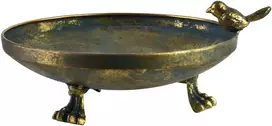 Mondex Since 1986 VIOLA Dekoratyvinė lėkštė 23x23x7 cm metalinis paukštis