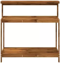 Lauko vazonų stalas 111,5 x 48,5 x 107 cm Natūrali
