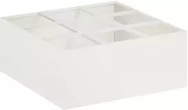 Sodo vazonas Balta 100 x 100 x 30 cm Šaltai valcuotas plienas