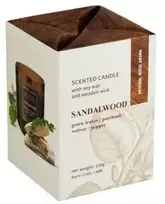Mondex Kvapioji žvakė stiklinėje WOOD 150g SANDALWOO sojų