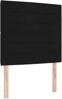 Spyruoklinė lova su čiužiniu Juoda 80 x 200 cm Audinys
