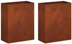 Sodo vazonas 2 vnt. Rūdijanti 40 x 20 x 50 cm