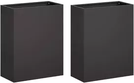 Sodo vazonas 2 vnt. Juoda 40 x 20 x 50 cm
