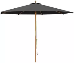 Sodo skėtis Ø 300 x 248 cm Kietas eukalipto medis Antracito