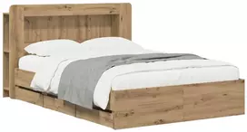 Lova Lovos rėmas su saugojimu ir nugara Artisano ąžuolo 140 x 190 cm