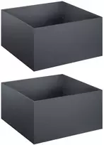 Sodo vazonas 2 vnt. Antracito 60 x 60 x 30 cm