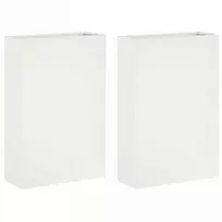 Sodo vazonas 2 vnt. Balta 40 x 20 x 75 cm