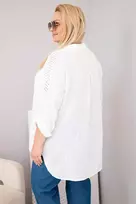 Moteriški balti marškiniai Fit