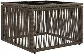 Lauko baldų komplektas Sodo Sofų Rinkinys 7 vnt. Pilka 55 x 55 x 37 cm poliratanas