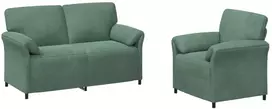 Sofa Sofos komplektas 2 vnt. Jūrinė žalia Aksomas