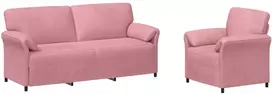 Sofa Sofos komplektas 2 vnt. Rožinė Aksomas