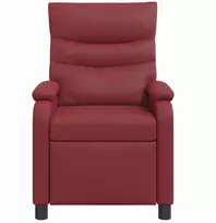 Fotelis Atsilošimas Vyno raudona Dirbtinė oda
