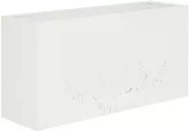 Sodo vazonas Balta 100 x 30 x 49 cm Šaltai valcuotas plienas