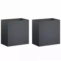Sodo vazonas 2 vnt. Antracito 50 x 30 x 40 cm