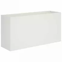 Sodo vazonas Balta 100 x 30 x 40 cm Šaltai valcuotas plienas