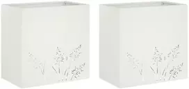 Sodo vazonas 2 vnt. Balta 50 x 30 x 49 cm